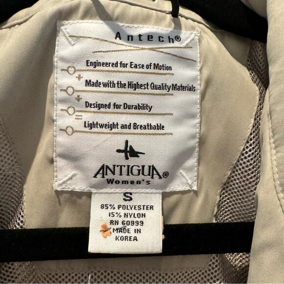 Antigua Vest Women's Size Small Khaki Antech Activewear Vest - Picture 5 of 6